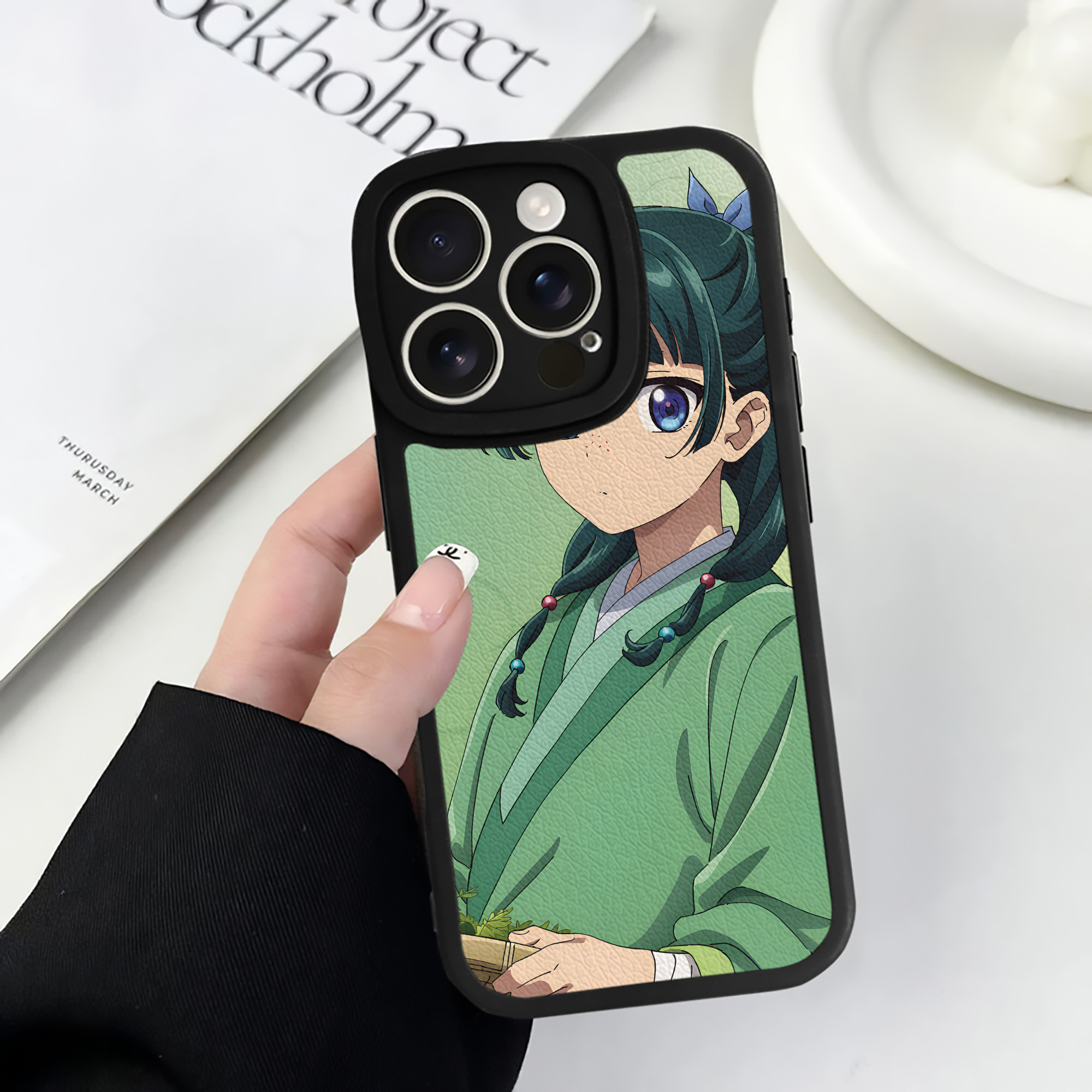 （画像用） 薬屋のひとりごと The Apothecary Diaries 【iPhone 16シリーズ対応】シリコンスマホケース（レザー調） 材質：シリコン